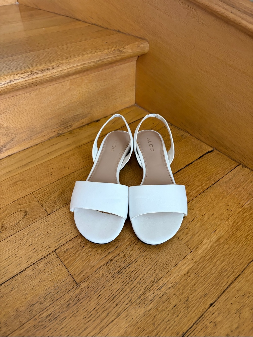 ALDO White Slingback Sandals size 6